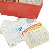 Vintage 1970s Betty Crocker Recipe Box, Retro Recipe Collection, Handwritten Recipes, Magazine Clippings, Cookbook Nostalgia, Kitchen Decor