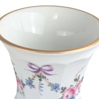 Vintage Westmoreland Roses and Bows Footed Urn with Lid, 12.5" Height, Porcelain Decorative Urn, Elegant Home Decor, Gift for Collector