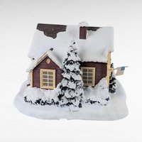 2003 Hawthorne Village Post Office. Terry Redlin, Lighted Christmas Building, Collectible Winter Scene, Miniature House