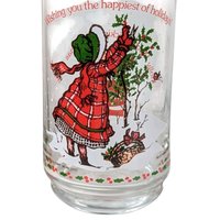1982 Coca Cola Holly Hobbie Christmas Glasses, Vintage Set of 4 Collectible Holiday Drinkware, Gift for Nostalgia Lovers