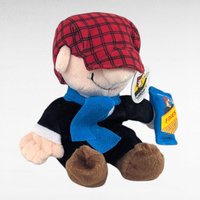Vintage 1999 Andy Capp Plush Toy with Tag, Advertising Character for Fries Snacks, Collectible Comic Strip Stuffed Figure