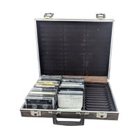 Vintage Cassette Tape Holder Briefcase, 1980s Audio Storage Case for 36 Tapes with Key, Analog Mixtape Carrying Case