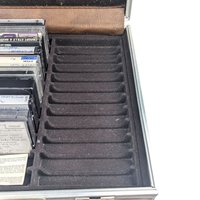 Vintage Cassette Tape Holder Briefcase, 1980s Audio Storage Case for 36 Tapes with Key, Analog Mixtape Carrying Case