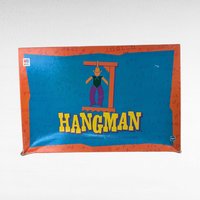 Vintage 1988 Hangman Board Game by Milton Bradley, Complete 80s Word Guessing Game, Family Game Night Toy