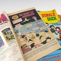 Lot of 3 Vintage Donald Duck Comics, 1970s Walt Disney Whitman Gold Key Issues, The Giant of Duckburg #190, #148, #180 Comic Book Set