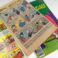 Vintage Disney Comics Lot of 2, Walt Disney's Comics and Stories 444 & Chip 'n' Dale 50, 1970s Donald Duck Comic Book Set, Gold Key Whitman