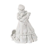 Vintage Dept 56 Christmas Presents Figurine Set, Boy with Train, Girl with Doll, Winter Silhouette, Holiday Decor, Christmas Gift