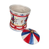 Vintage Carousel Musical Cookie Jar | Ceramic | Plays "It's a Small World"