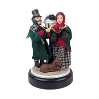 Vintage 1990 Holiday Creations Musical Carolers, Light Up Victorian Christmas Figurine, Animated Holiday Mantle Decor