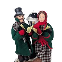 Vintage 1990 Holiday Creations Musical Carolers, Light Up Victorian Christmas Figurine, Animated Holiday Mantle Decor