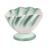 Vintage Regal Ceramic Planter, Green & White Clam Shell Vase, 5" Planter, Unique Home Decor, Gift for Plant Lovers