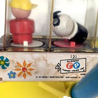 Vintage 1969 Fisher Price Happy Hoppers Push Toy - Classic Toddler Walking Toy - Collectible Mid Century Modern Toy