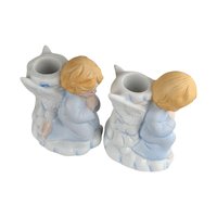 Vintage Ceramic Angel Figurine Lot, Homco, Lefton, Praying Candle Holders, Angel Collector Gift, Religious Decor