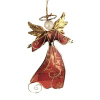 Vintage Angel Christmas Ornament Lot, Lace Angel Toppers, Enesco 2000 Angel, Shell Ornament, Holiday Decor, Angel Collector Gift