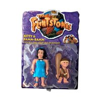 Mattel Flintstones Toy Set, Betty & Bamm-Bamm, Lawn Mowing Barney, New in Package, Vintage Collectibles