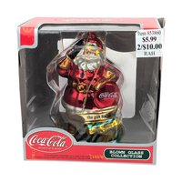 Vintage Coca-Cola Santa Claus Blown Glass Ornament | Christmas Ornament | Coke Collectible | Holiday Decor