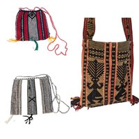 Vintage Handmade Bags, Exotic Design, Handwoven, Black & White, Boho Style, Gift for Her