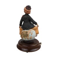 Vintage Albert Price Sad Clown Around the World Music Box, Porcelain Clown Figurine, Collectible Clown, Musical Figurine