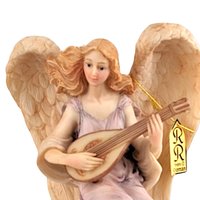 Vintage Roman Seraphim Classics Lydia "Winged Poet" Angel Figurine with Harp