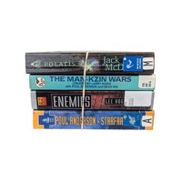 Vintage Sci-Fi Book Lot, 90s Space Opera Paperback Collection, Larry Niven Man-Kzin Wars, Poul Anderson, Jack McDevitt, Ex-Library Bundle