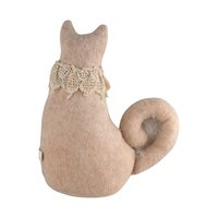 Vintage Plush Cat Pair, Handmade Cat Doll, Button Decor Cat, Collectible Cats, Gift for Cat Lovers, Vintage Plush Animals