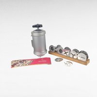 Vintage Mirro Aluminum Cooky and Pastry Press Set with 11 Discs and 3 Tips, Mid-Century Spritz Cookie Maker in Original Box