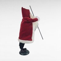 Vintage 1999 Byers' Choice Victorian Santa Figure with Staff, Father Christmas Caroler for Holiday Mantel Decor