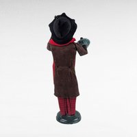 Vintage 1998 Byers' Choice Street Vendor Woman, Christmas Caroler with Wreath and Grapes for Holiday Display