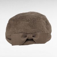Vintage 1960s BelMar Taupe Fur Felt Pillbox Hat with Bow, The Dayton Co Merri Soie Finish, Mid-Century Ladies Accessory