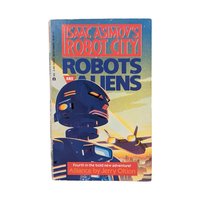 Isaac Asimov's Robots and Aliens Book Lot, Vintage Robot City Sci Fi Series, 80s 90s Paperback Set, Asimov Universe Novels