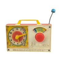 Vintage Fisher Price Toy Lot: Jalopy Pull Toy, Chatter Phone, Hickory Dickory Radio - Classic Toys, Retro Decor, Gift for Child, Collector