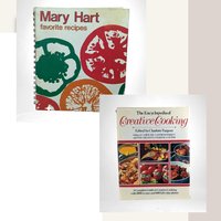 Vintage Cookbook Duo: 1979 Mary Hart Favorite Recipes & 1984 Encyclopedia of Creative Cooking