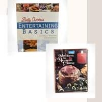 Vintage Cookbook Duo: 1976 Microwave Cooking & 2001 Betty Crocker's Entertaining Basics