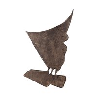 Vintage Carved Wood Sailor on Sailboat Wall Hanging, Nautical Decor, Gift for Him, Boating Enthusiast, Man Cave Art, 18 Inch