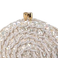 Vintage Princess Gardner Beaded Sequin Coin Purse, Ivory Evening Bag, Bridal Purse, Gift for Her, Original Box