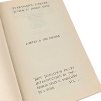 1946 Everyman's Library Ben Jonson Plays Vol. 1, English Drama, Gift for Scholar, Hardcover