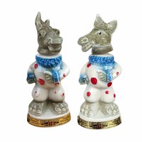 Vintage 1968 Jim Beam Donkey Decanters, Bourbon Whiskey Collectibles, Barware, Man Cave Decor, Unique Gift