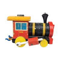 Vintage Fisher Price Huffy Puffy Train | Wooden Pull Toy | Classic Toy | 1960s Toy | Collectible Toy Train