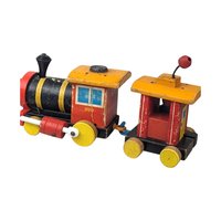 Vintage Fisher Price Huffy Puffy Train | Wooden Pull Toy | Classic Toy | 1960s Toy | Collectible Toy Train