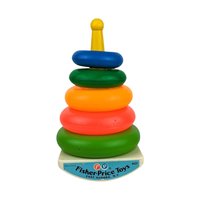 Vintage Toy Lot: Fisher Price Stacking Rings, Playskool Clown, Roly Poly Bear, Musical Turtle, Kaleidoscope - Classic Toys, Collector