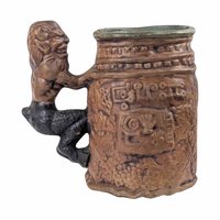 1971 Rumph Handmade Mug, Unique Handle, Collectible Stoneware, Gift for Art Lovers, Unique Drinkware