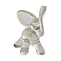 Vintage Glass Animal Figurines - Cat & Elephant Set - Clear Glass Decor, Collectible Glass, Animal Lover Gift