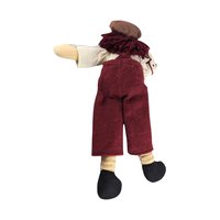 Vintage Folk Art Raggedy Andy Doll - 17" Handmade Cloth Doll