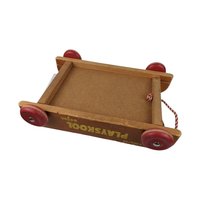 Vintage Playskool Colorol Wagon with Blocks | Wooden Pull Toy | Classic Toy | 1950s Toy | Educational Toy