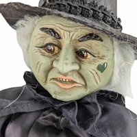 Vintage Halloween Witch Doll Pair - Rope Hair Witch, Judy Hunter Jester Witch - Spooky Decor, Collectible Dolls, Halloween Gift