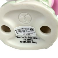Dept. 56 Flowerpot Pair, "You're In My Heart" & "Apple Of My Eye", 2001 Figurines with Clay Pots, Vintage Home Decor, Gift for Gardeners