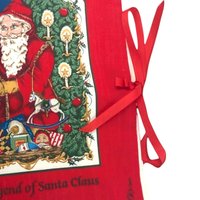Vintage Father Christmas Legend of Santa Cloth Book, Handmade Holiday Decor, Christmas Story Book, Gift for Children