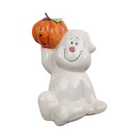 Vintage Ceramic Halloween Decor Lot - Ghost Figurines, Jack O' Lantern Nightlight, Tealight Holders - Spooky Home Decor, Halloween Gift