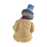 Vintage UCAGCO Ceramic Clown Figurine, Sitting Clown with Blue Hat, Made in Japan