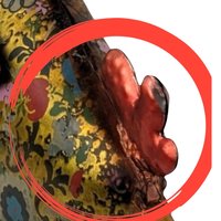 Vintage Floral Metal Rooster Figurine: Farmhouse Kitchen Decor